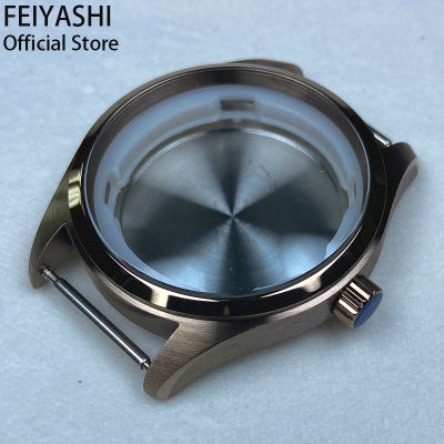 40mm Mens watches Bronze case Fit nh35, 36 dial movement 316 Stainless Steel Brushed And Polished Waterproof accessory