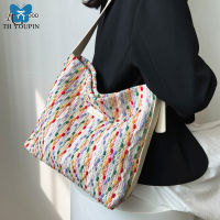 YOUPIN? Canvas Bag กระเป๋าสะพายไหล่ความจุขนาดใหญ่ของผู้หญิง Class Commuter Tote Bag