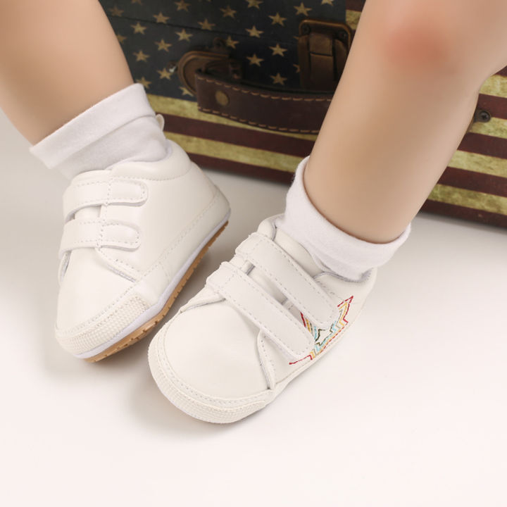 รองเท้าผ้าใบเด็กผู้หญิงเด็กทารกเด็กแรกเกิดเด็กเด็กชายหัดเดินนุ่มกันลื่น