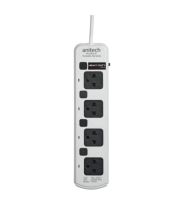 PLUG (ปลั๊กไฟ) ANITECH H7054-WH (4 SOCKET 4 SWITCH 5.0 METER)