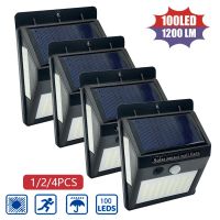 Outdoor 144 LED Solar Light Motion Sensor Waterproof Sunlight Garden Decoration Street Lights Solar Powered Lantern Wall Lam.