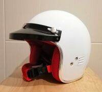 หมวกกัน​น็อก​เด็ก​ สีขาว คิ้วเงิน children​ helmet​ 2-5​ Year.