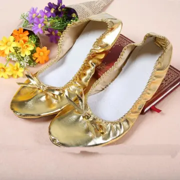 Gold kids dress on sale shoes