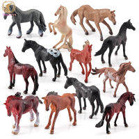 12pcs Realistic Horse Action Figures Simulation Animals Model Ornaments Children Educational Toys For Gifts Collection