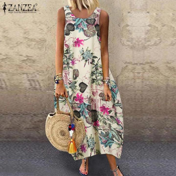 zanzea-summer-women-vintage-sleeveless-dress-floral-printed-long-dress-cotton-sundress-baggy-beach-vestido-sarafans-7