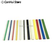 10pcs 2.54mm Single Row Female PCB Board Connector Strip Pin Header 1x40P Color Socket 1x40Pin Red Black Yellow Green Blue White