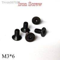 ۩☊☞  100 pcs/lot Flat head screws carbon steel screws M3x6 screws black Hexagon nut Alloy Steel bolt