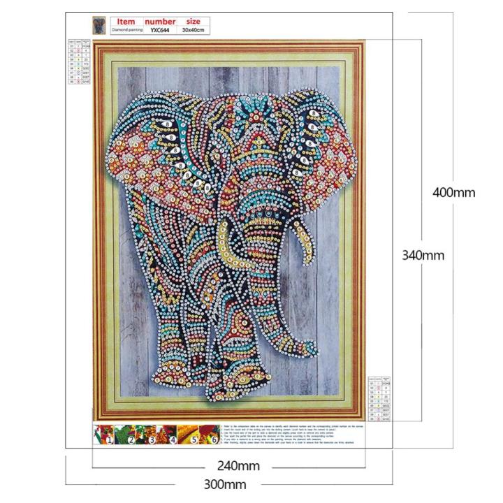 5d-diy-บางส่วนภาพวาดเพชรสว่านแต่งเล็บพิเศษชุดตกแต่งช้าง