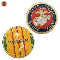 【CC】❈◕  America Screaming Eagles Corps Gold Coin Usa Vietnam War Commemorative Coins Souvenir for Collection