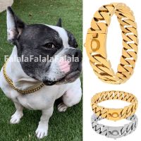 [YP] StrongDog Chain CollarsPet Training Choke Collar For Large Dogs Pitbull Bulldog Silver Gold Show Collar