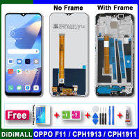 100% จอ Lcd แบบดั้งเดิมสำหรับ CPH1913 LCD OPPO F11จอแสดงผล CPH1911ชุดดิจิไทเซอร์หน้าจอสัมผัสพร้อมกรอบ100% ชิ้นส่วน Lcd ทดสอบแล้ว