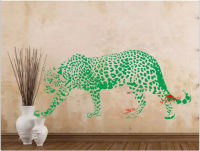 Leopard pattern Bedroom Vinyl Wallpaper DIY Wall Decals snow panther Painting Wall Art Bedroom Decor Wall Stickers