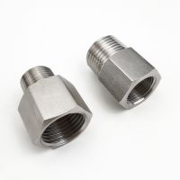 M10/14/16/20 1/8 1/4 3/8 1/2 BSP Female Turn To Male 304 Stainless Steel High Pressure Pipe Fitting For Pressure Gauge