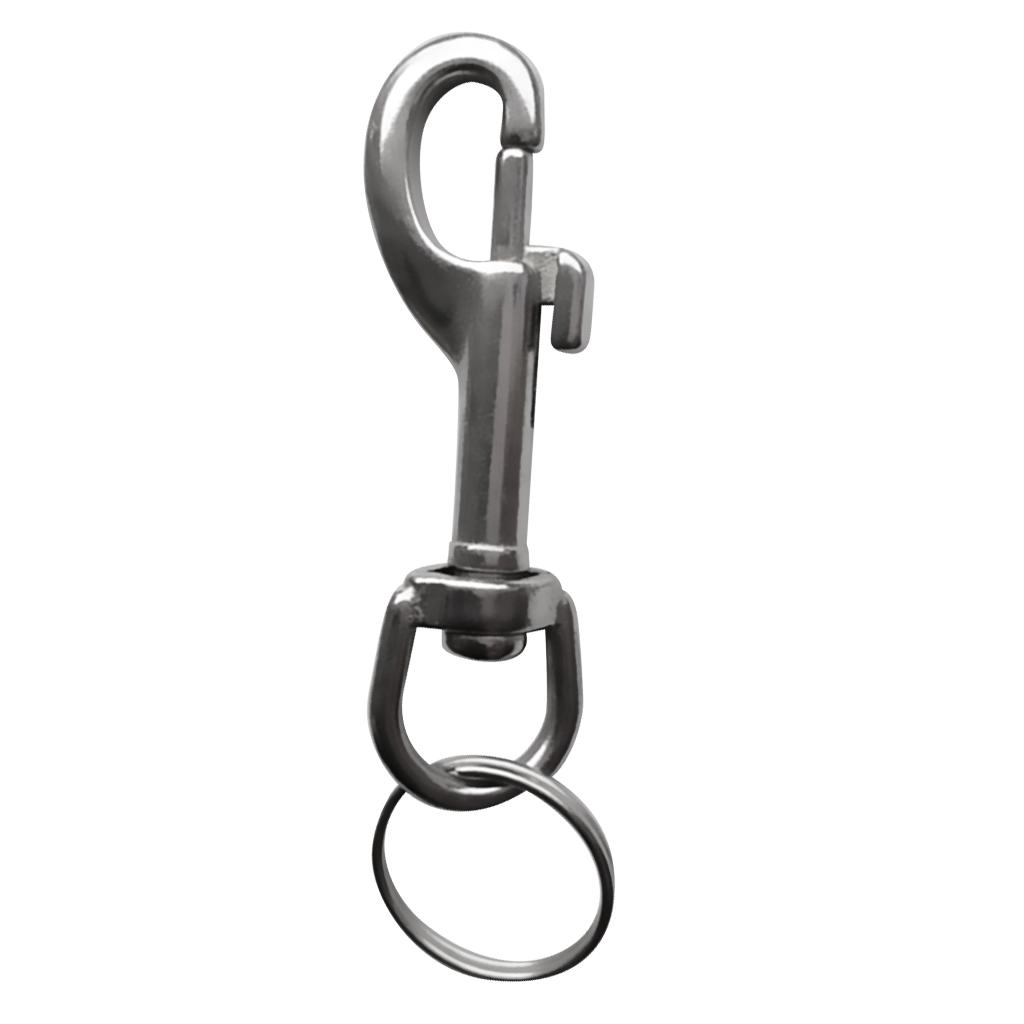 Strong Corrosion Resistant Baosity 316 Stainless Steel Dive Swivel Eye Bolt Snap Hook Keyring Dog Pet Leash Clip