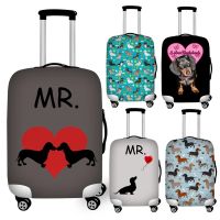 Printing Dachshund Dog Travel Suitcase Covers Elastic 18-32inch Protective Dust Luggage Covers Ziper Baggage Cover