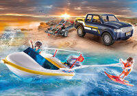 Playmobil 70534 Exclusive Pick-Up with Speedboat เอ็กซ์คลัคกี้ฟ รถปิคอัพพร้อมเรือสปีดโบ๊ท