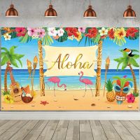 【hot】❁ Hawaiian Aloha Decoration Luau Birthday Musical Beach Backdrop Background Photography Baby Shower