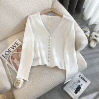 Cross Hot Diamond Thin Cashmere Short Cardigan