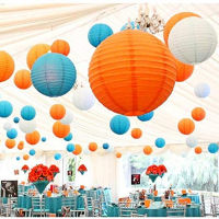 30Pcs Round Paper Lantern Wedding Decor Flowers Ball Lampion DIY Hanging Pompom Crafts Home Christmas Birthday Party. Supplies