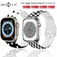 [HOT EWSGWJKKAI HOT] สายซิลิโคนสำหรับ Apple Watch Series 8 Band 44มม. 45มม. 38มม. 42มม. 40มม. 41มม. 49มม. ผู้หญิงสายยางสร้อยข้อมือสำหรับ IWatch Ultra 7 6