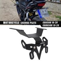 ▼❧สำหรับฮอนด้า CBR CB 650R CBR650R CB650R 2019 2020 Dudukan Plat กรอบท้ายท้ายชุดตัวยึดตัวกำจัดบังโคลนรถพร้อมไฟ LED