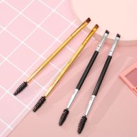 ۞✜✁ Foreign trade detonation product double spiral bevel makeup brush eyebrow brush eyelash brush brush brush portable beauty makeup tools