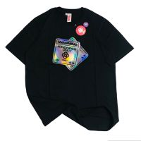 [S-5XL]ผ้าฝ้าย 100% เสื้อยืด ลาย Ossu Chrome Hologram Kindness Only S-5XL