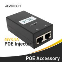 เดสก์ท็อป POE Injector 10/100Mbps แหล่งจ่ายไฟเอาต์พุต48V 0.5A อินพุต100V-240V พร้อมสายไฟ