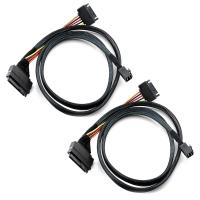 2X 0.5M/1.5Ft Mini SAS SFF 8643 to U.2 SFF-8639 Cable with 15 Pin Female SATA Connector SSD Power Cable Wire 12Gb/S