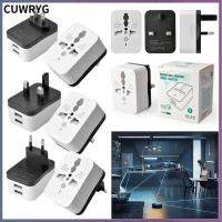 CUWRYG ที่ชาร์จไฟในซ็อกเก็ตผนังสากล1ชิ้นช่องเสียบ Adaptor Traveling USB 2พอร์ตซ็อกเก็ตตัวเชื่อมปลั๊กสหราชอาณาจักรอียูเราเป็นตัวแปลงสากล