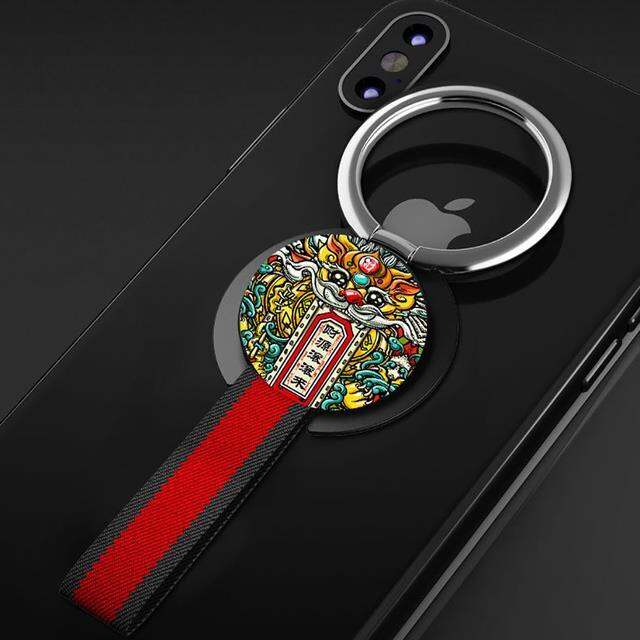 mobile-phone-holder-with-magnetic-hanging-buckle-multifunction-portable-braided-rope-ring-bracket-car-phone-magnetic-holder