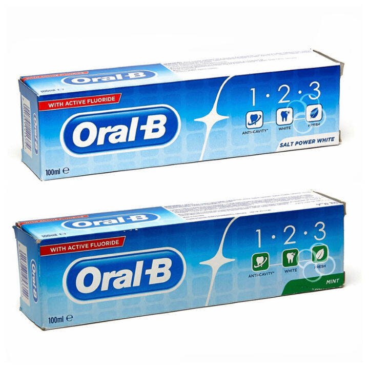 ORALB 123 Toothpaste 100ml (Salt Power White & Fresh Mint) 100