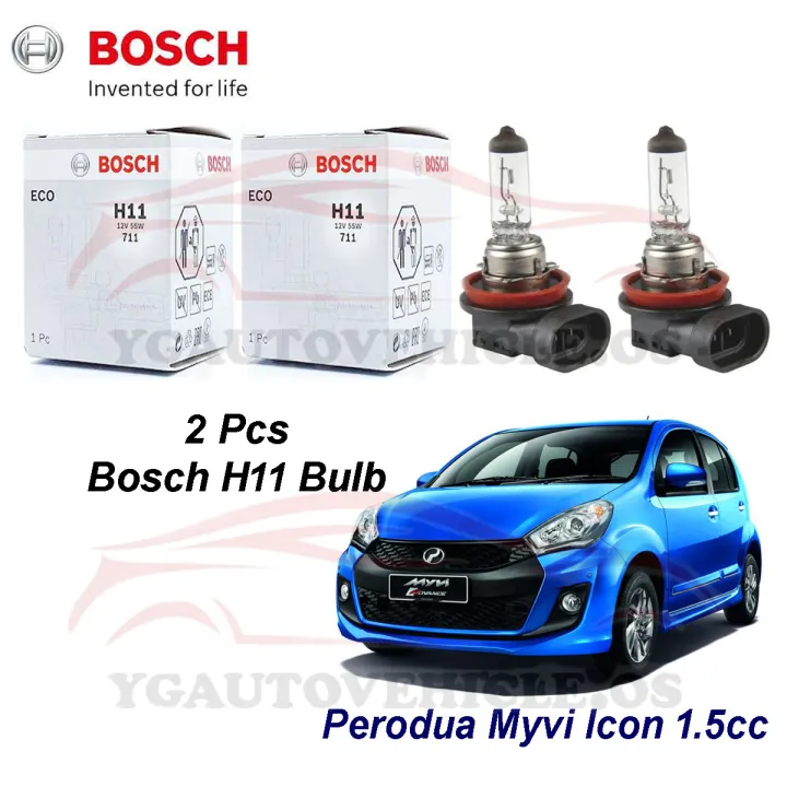 Perodua Myvi Icon 1.5cc Headlamp Light Bulb Bosch H11 12V 55W 2Pcs