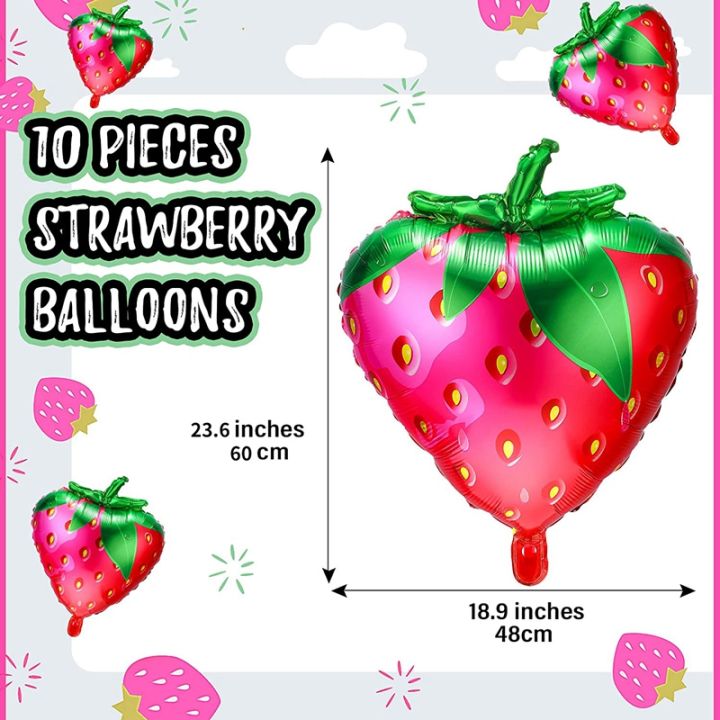 10pcs-strawberry-balloons-sweet-strawberry-foil-mylar-balloons-for-girls-strawberry-themed-birthday-party-decorations