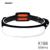 MARV ไฟหน้าลำแสงกว้าง31 LED USB ชาร์จไฟได้,ไฟหน้าสว่างมากปรับได้3โหมดกันน้ำสำหรับตกปลากลางแจ้ง