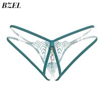 【cw】 Thong Ladies Ultra Thin Hollow Panties File Cutout