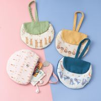 Small Purse Cloth Coin Purse Cute Female Round Korean Style Small Bag Cloth Bag Wallet Fabric Key Small Hand Bag 【OCT】