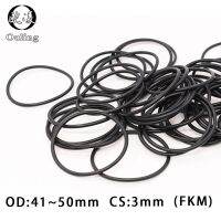 5PC Fluorine rubber Ring Black FKM O ring Seal OD41/42/43/44/45/46/47/49/50*3mm Rubber O-Ring Seal Oil resistance Ring Gaskets Gas Stove Parts Accesso