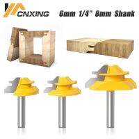 【DT】hot！ 8mm Shank 45 Lock Miter Router Bit Milling Cutter Tenon Woodworking Wood Cutting Carbide Alloy 6/6.35mm 1-1/2