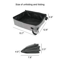 Outdoor Camping Waterproof Folding Traveling Toilet Cleaning With Cover Cat Litter Box Easy Clean Oxford Cloth Soft Bathroom