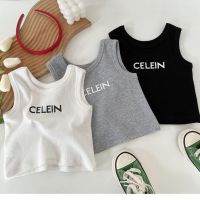 2023 NEWChildren S Vest Modal T-Shirt Children S Western Style 2023 New Children S Korean Style Summer Casual Top.เสื้อยืด