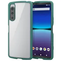 Elecom Xperia 5 IV [SO-54C SOG09] Case Cover Shockproof Shock Absorption TOUGH SLIM LITE High Hardness [Thin and Light Shockproof Case] With Strap Hole Green PM-X224TSLFCGN