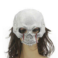 [ Star Fun]Half-Face Skeleton Halloween Party Dress Up Spoof Props Cosplay Prom Prop PU Half-Face จำลอง Undead Skeleton