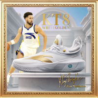 [LIMITED] ANTA KT8 Klay Thompson WhiteGold รองเท้าบาสเก็ตบอลชาย เทคโนโลยี NITROEDGE รองเท้าวิ่งกันลื่นทนต่อการสึกหรอ รองเท้ากีฬาผู้ชาย 812331 Official Store