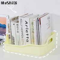 MUSHIQI กล่องเก็บหนังสือที่มีรอก,นักเรียนหอพักโรงเรียนกล่องถุงเก็บของ,ตระกร้าใส่ของตั้งโต๊ะความจุมาก,การจัดระเบียบกล่องหนังสือ