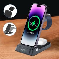 ZZOOI Wireless Charger For Apple Watch Series 8 7 3 In 1 Qi Fast Charging Station For iPhone 14 13 Pro Max 12 11 Charger Dock Foldable