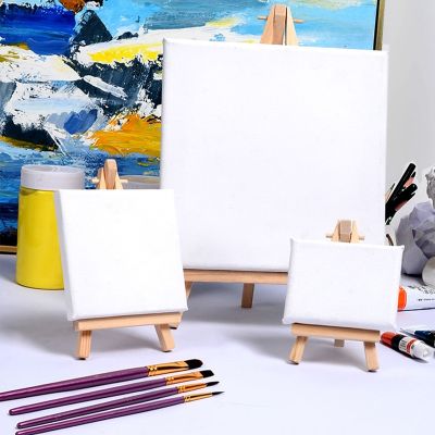 Mini Wood Artist Tripod Painting Easel with Drawing Board Pigment Display Holder Frame Cute Desk Decor Art Supplies