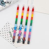 1Pcs 12 Colors Crayon Creative Building Blocks Crayon Cute Kawaii Graffiti Pens For Painting Korean Stationery Student For Kids