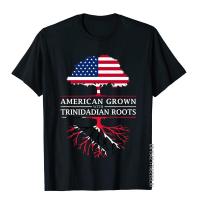 American Grown With Trinidadian Roots Trinidad Premium T-Shirt Customized Mens Top T-Shirts Plain Cotton Tops T Shirt Geek