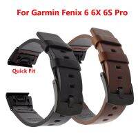 [HOT JUXLLKBKOW 514] Quick Fit ของแท้หนังสายนาฬิกา20/22/26มม. สำหรับ Garmin Fenix 6X Pro/ 5X Plus/ 6S/ 5S/6 Pro 5/3/3HR สร้อยข้อมือนาฬิกาสายคล้องคอ